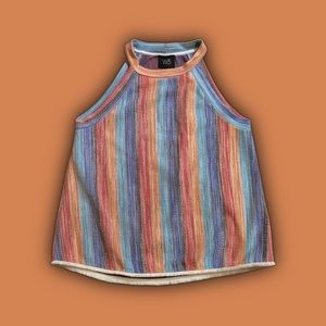 Boho stripe halter tank